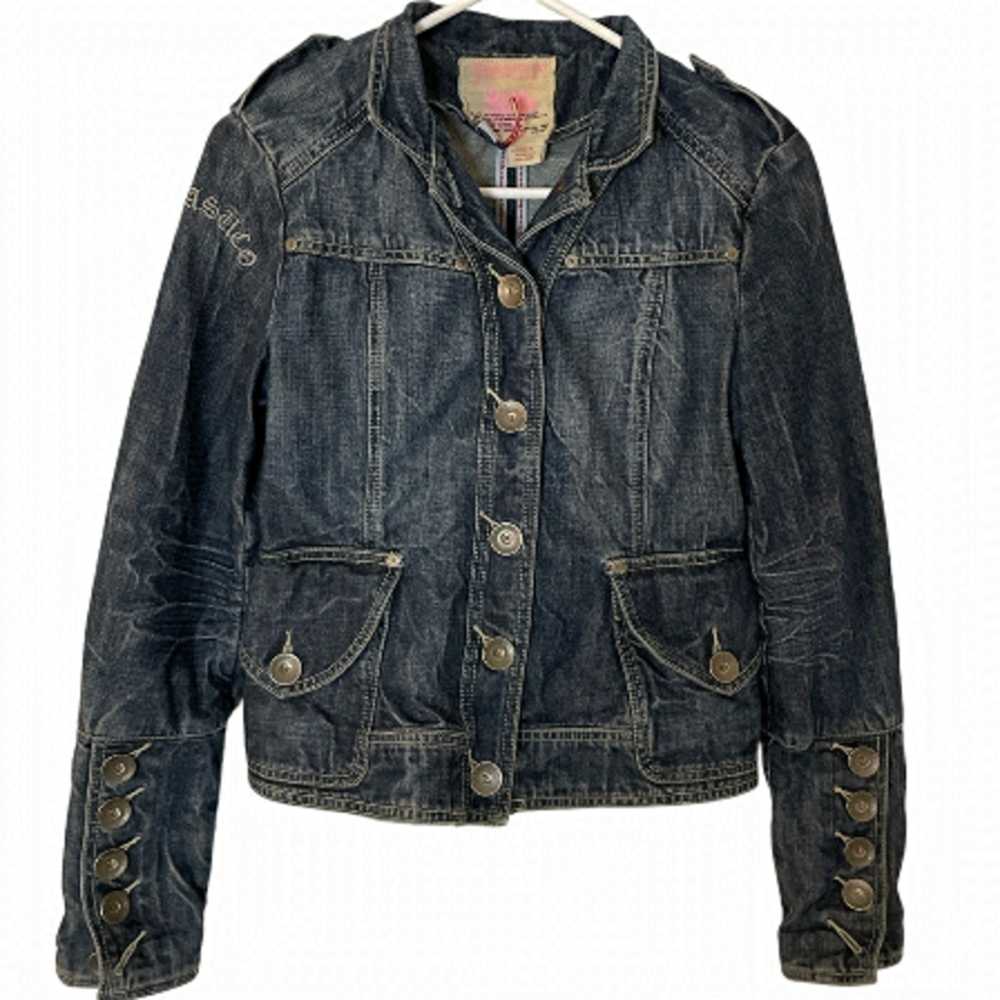 Vintage Y2K Parasuco Medium Wash Denim Jean Jacket Medium